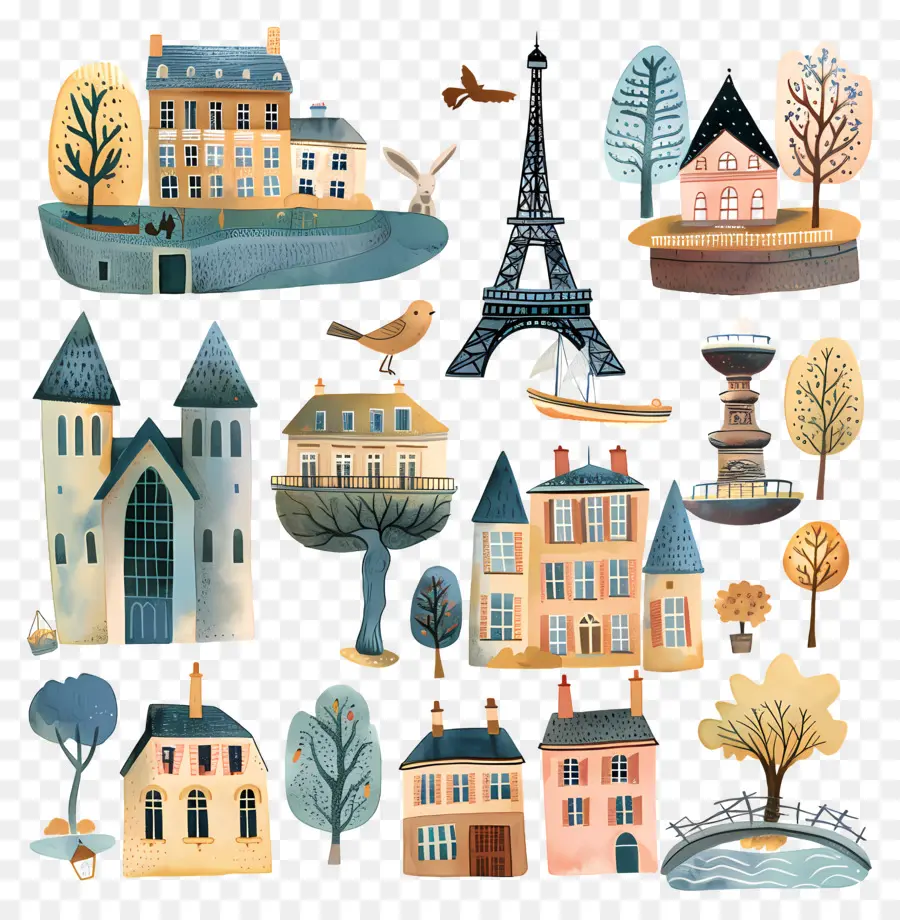 Paris，Cidade Pequena PNG