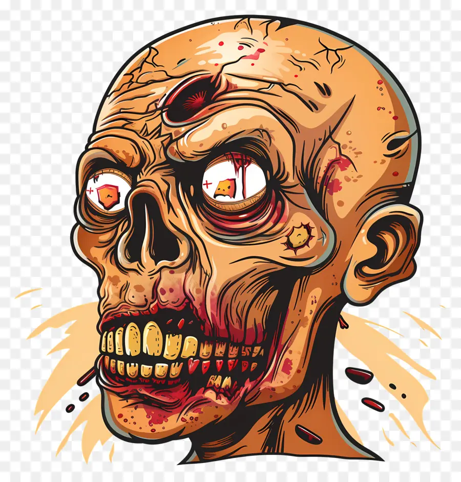 Cabeça Zombie，Zombie PNG