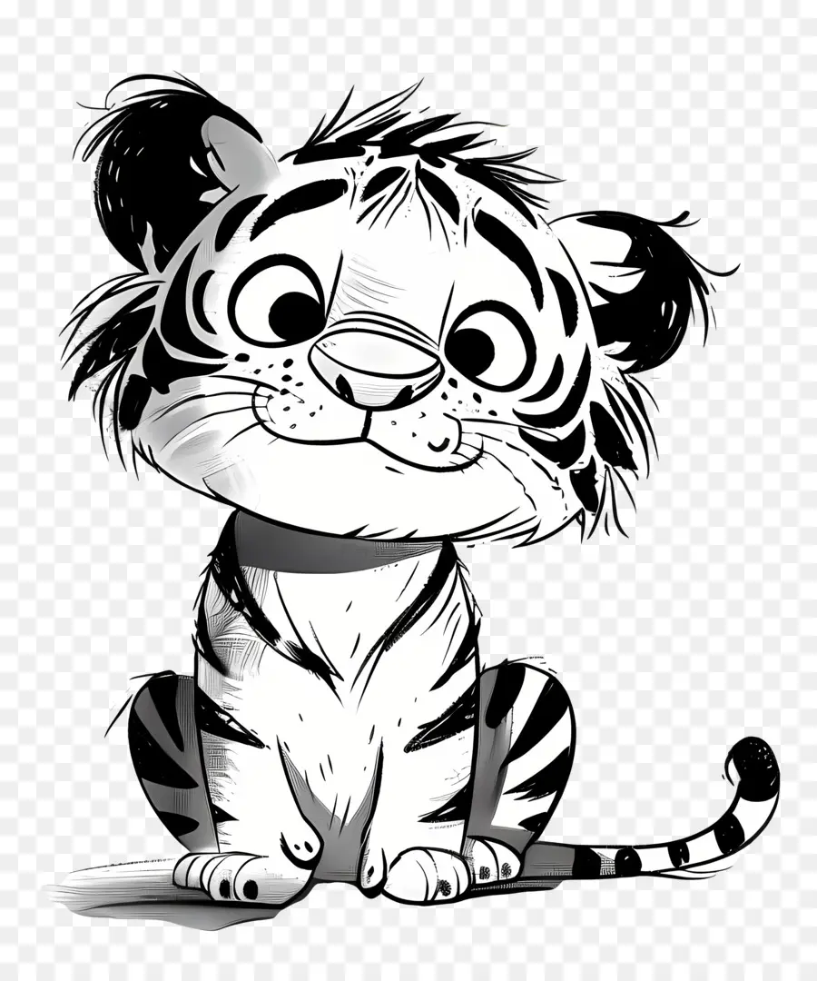 Cartoon Tigre，Tigre Branco PNG