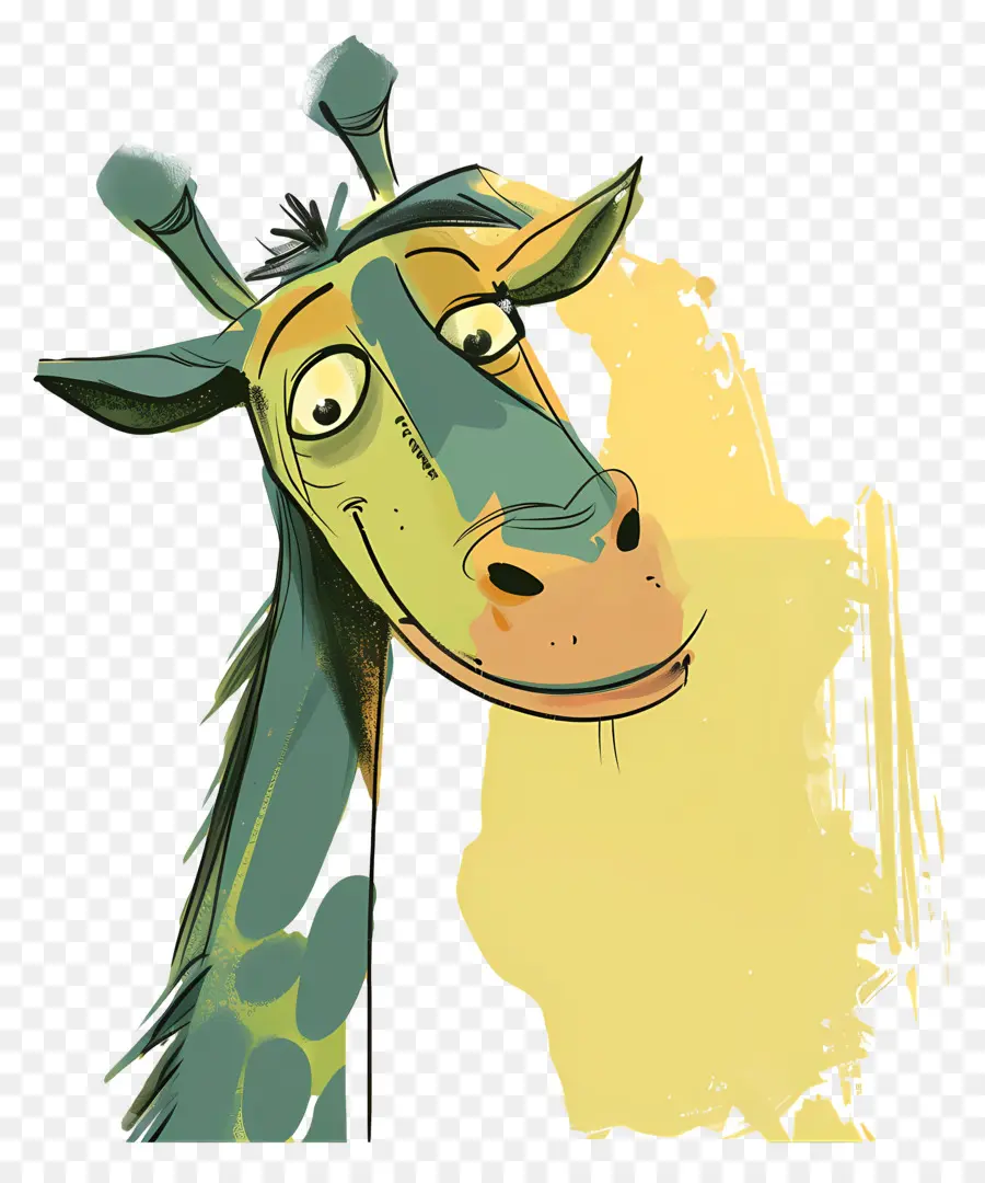 Cartoon Girafa，Sorrindo Girafa PNG