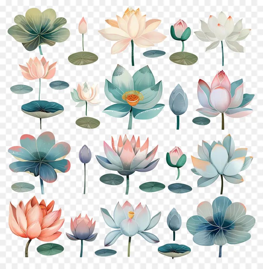 Lotus，Flores De Lótus PNG