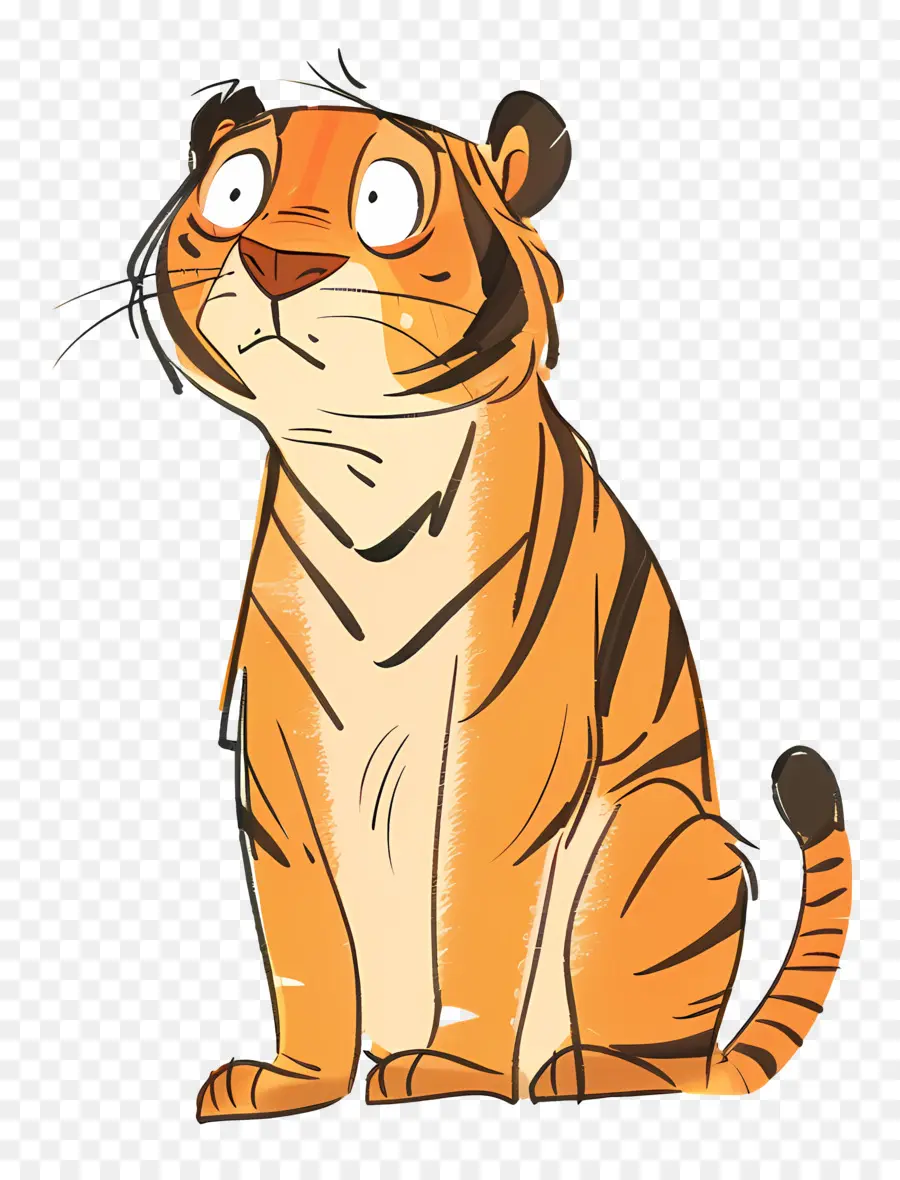 Cartoon Tigre，Tigre Ilustração PNG