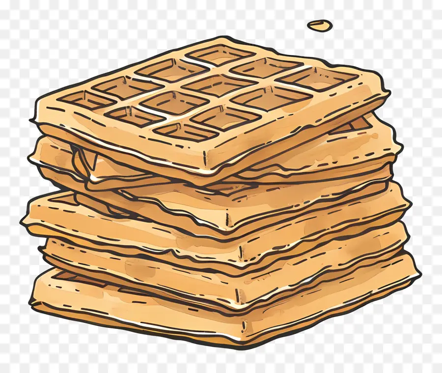 Pilha De Waffles，Waffles PNG