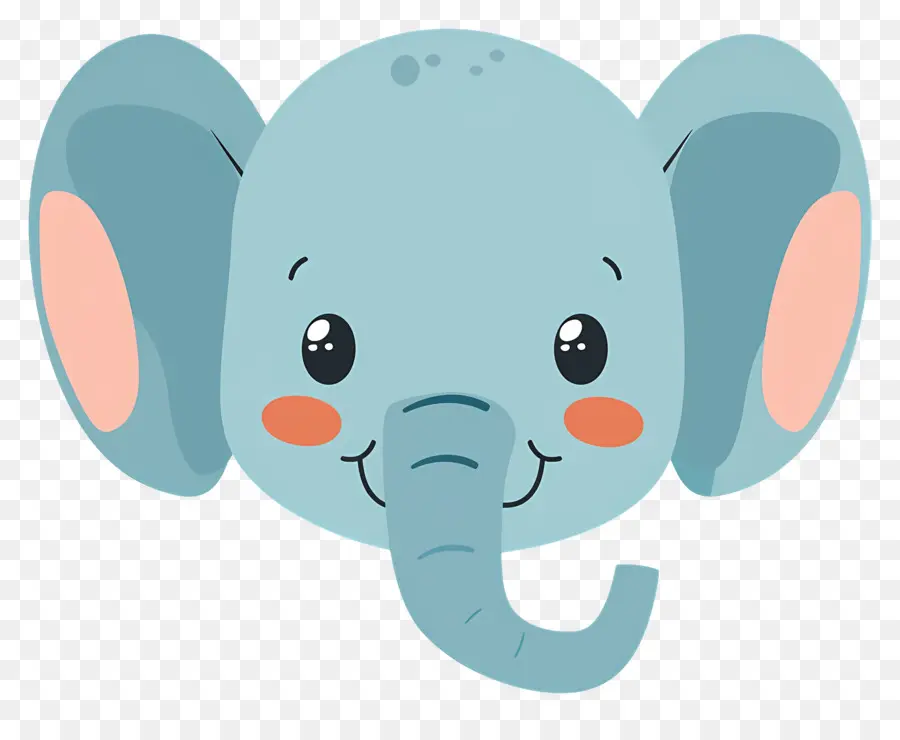 Rosto De Elefante Fofo，Cartoon Elefante PNG