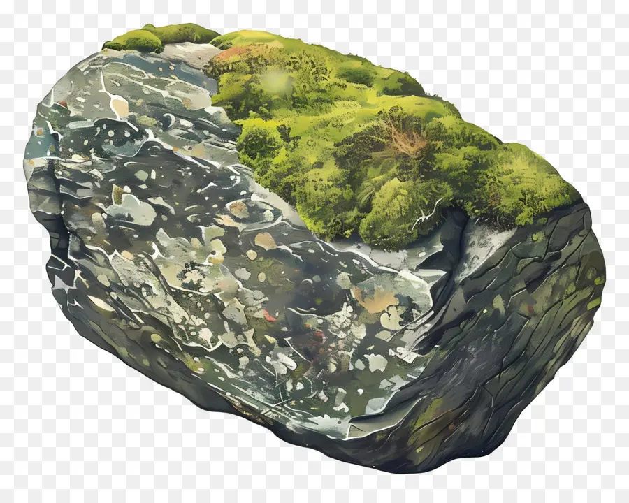 Rock Mossy，Rock De Mosscobed PNG