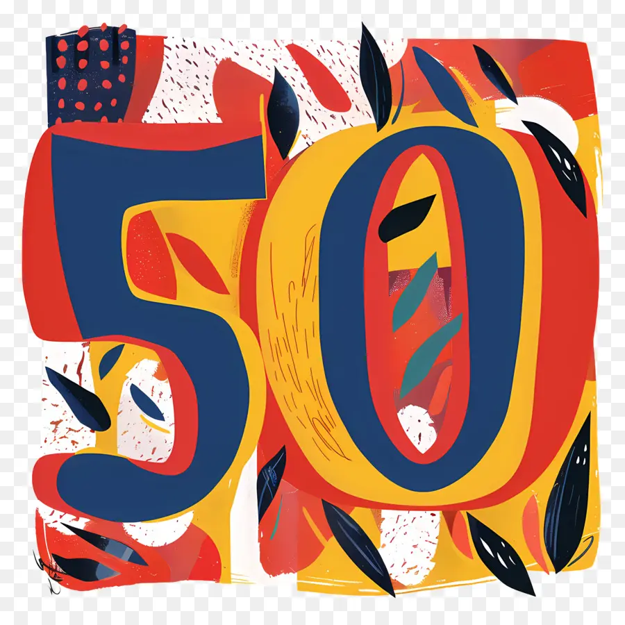 O Número 50，A Arte Abstrata PNG