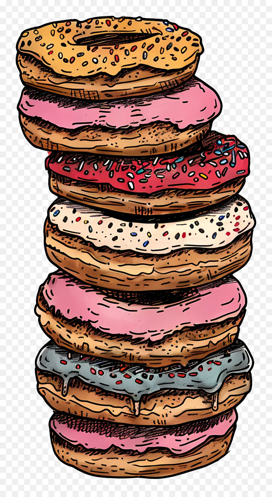 Pilha De Donuts，Doughnuts PNG