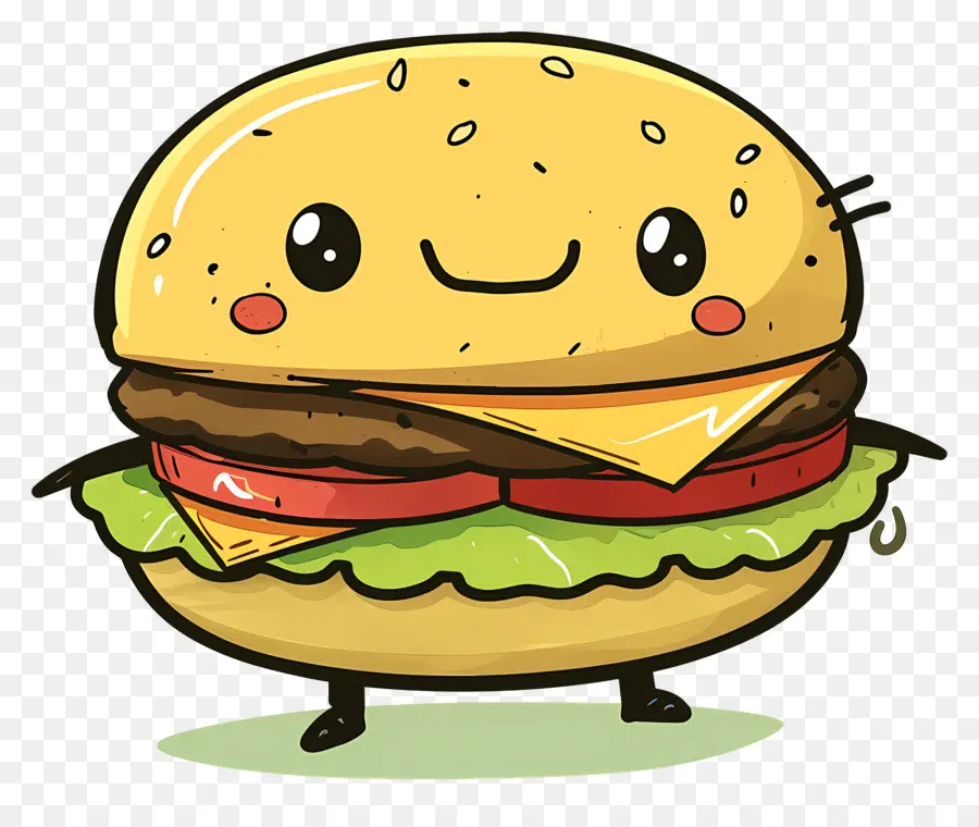 Cartoon Hamburger，Hamburger PNG