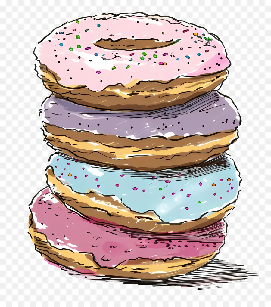 Pilha De Donuts，Doughnuts PNG