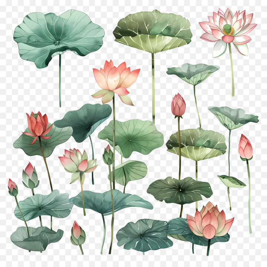 Lotus，Flores De Lótus PNG