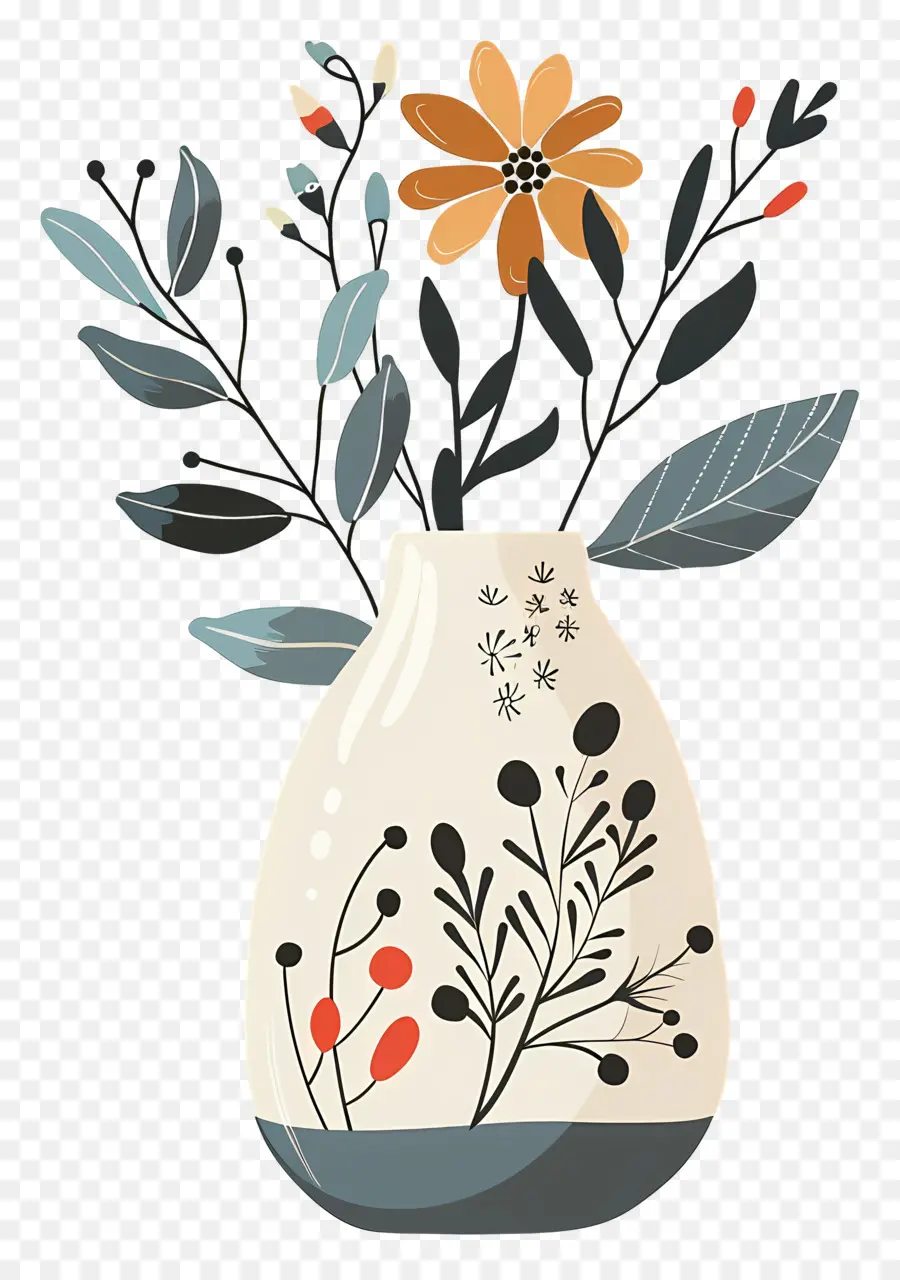 Vaso Decorativo，Arranjo De Flores PNG