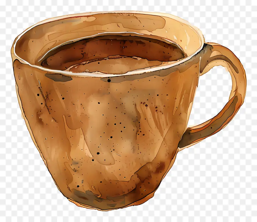 Xícara De Café，Pintura Em Aquarela PNG