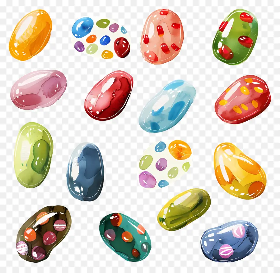 Feijões De Geléia，Jellybeans Coloridos PNG