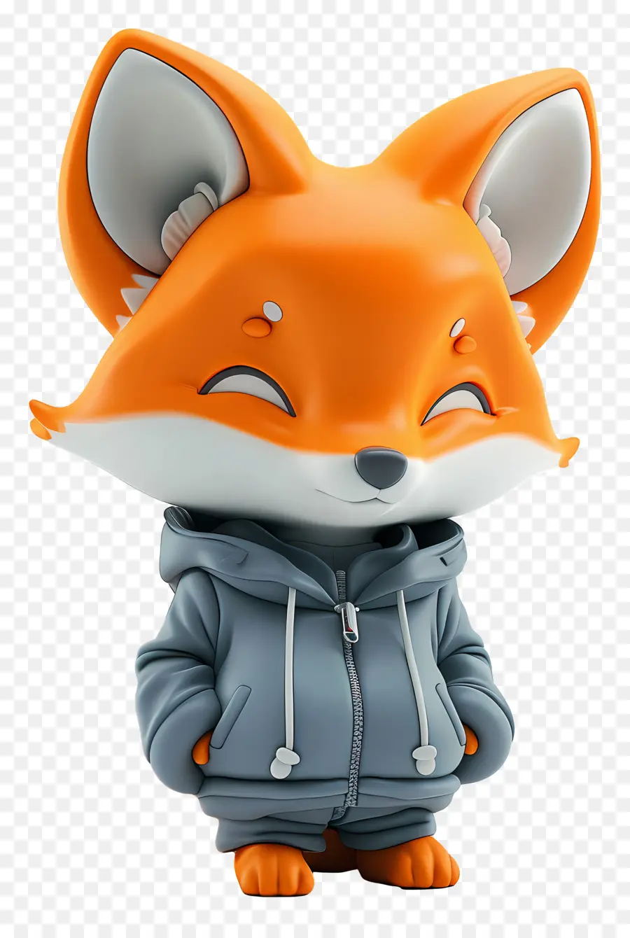 3d Little Fox，Desenho Animado Da Fox PNG