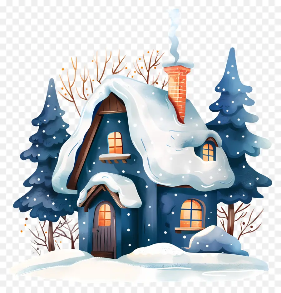 Casa De Inverno De Neve，Inverno PNG