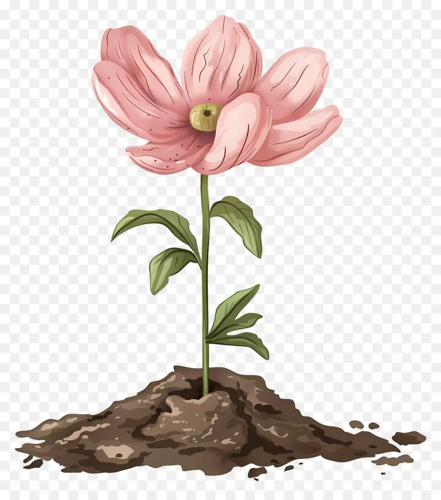 Flor Rosa，Soil PNG