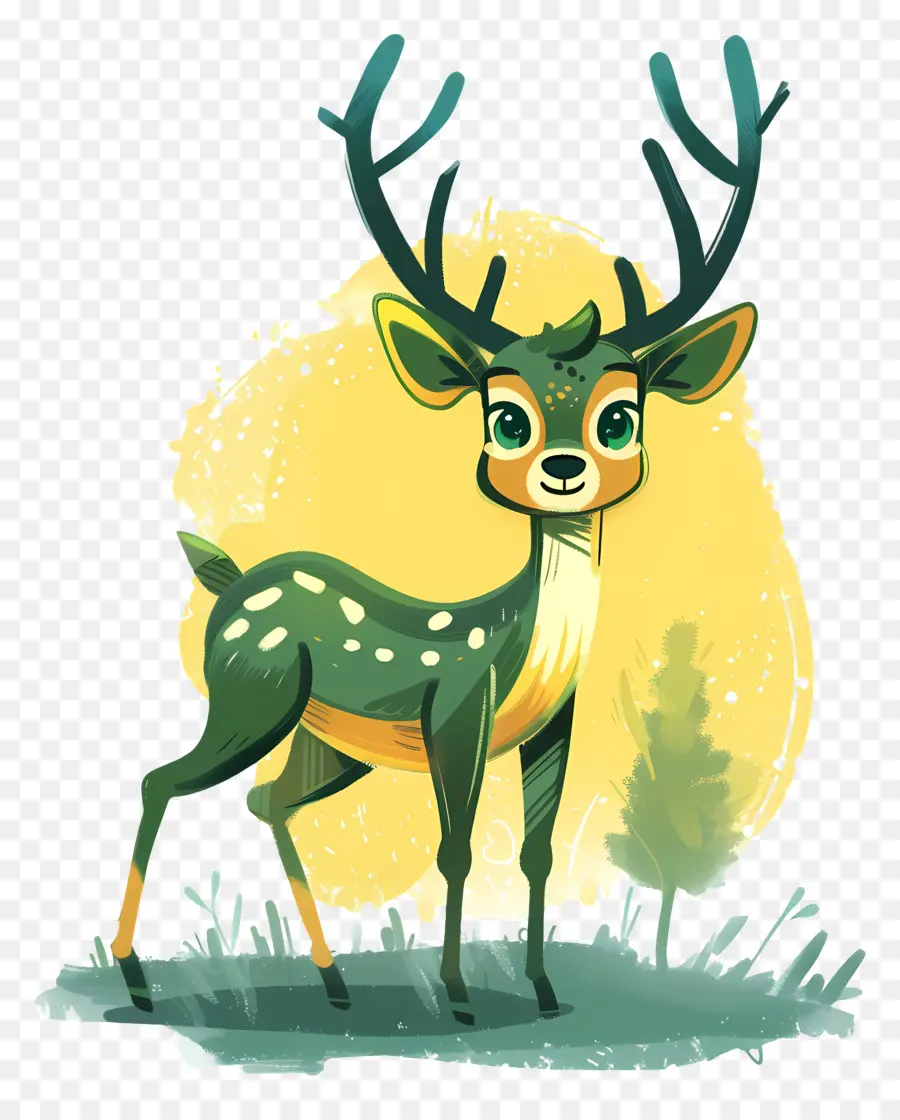 Cartoon Veado，Deer PNG