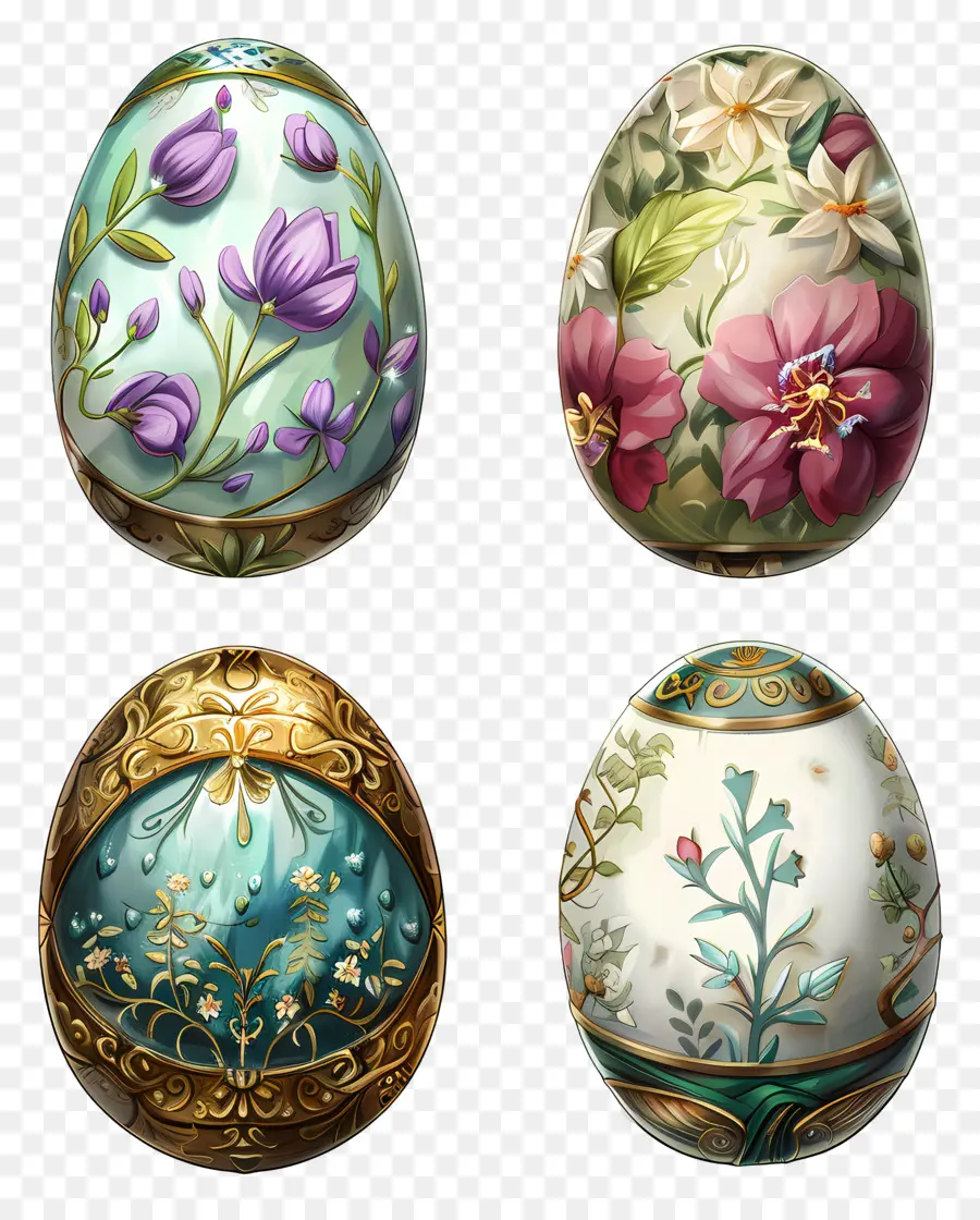 Ovos De Páscoa，Cascas De Ovos Decoradas PNG