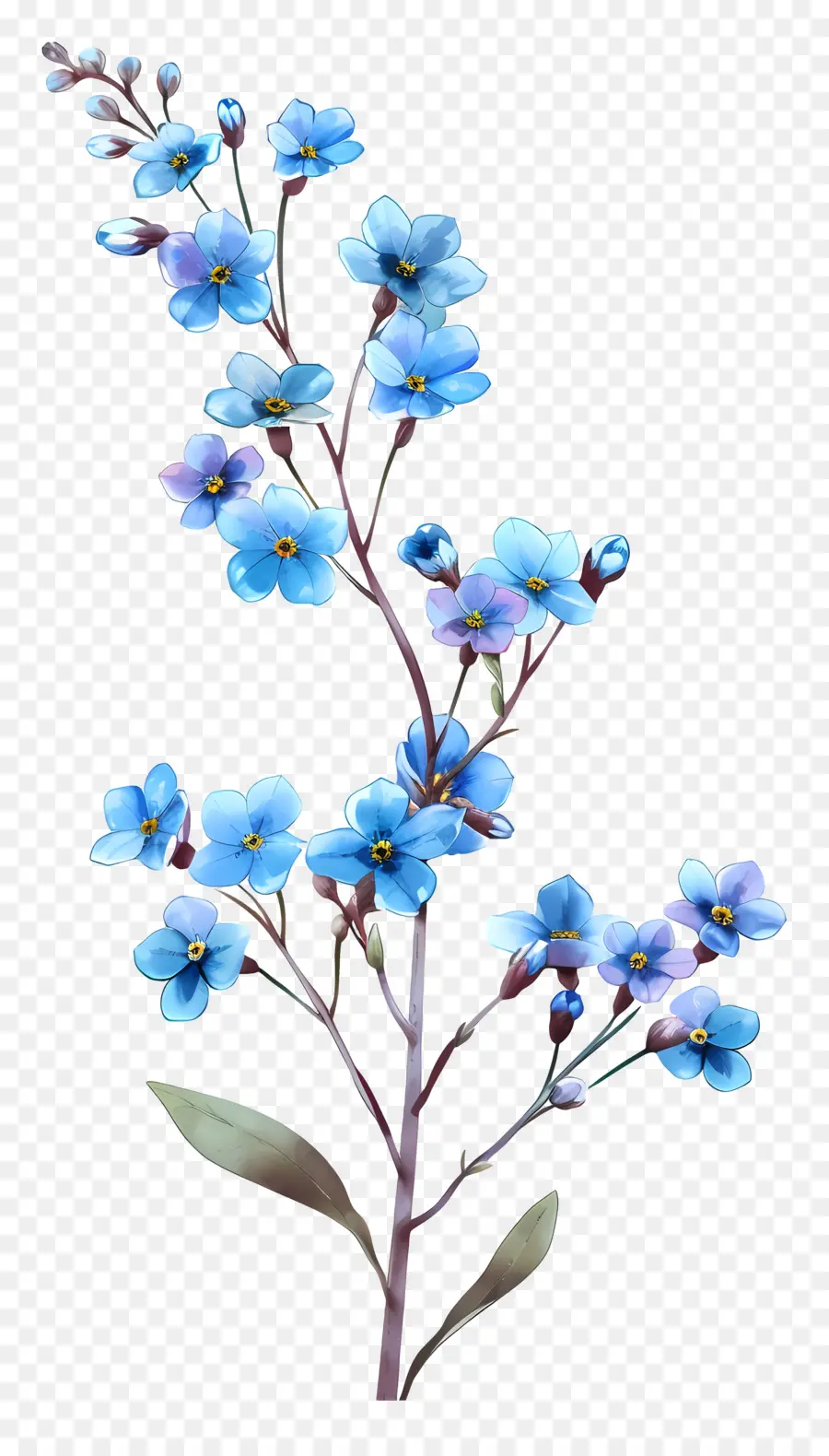 Flores Azuis，Flor Azul PNG