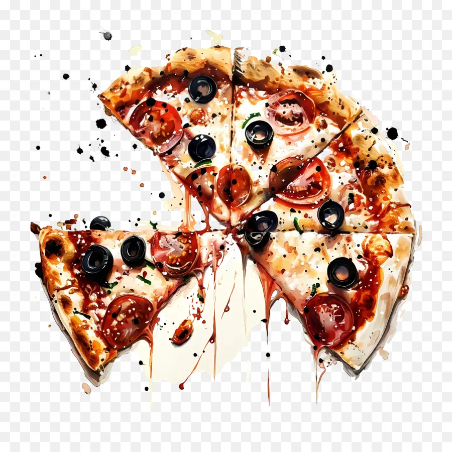 Pizza，Azeitonas PNG