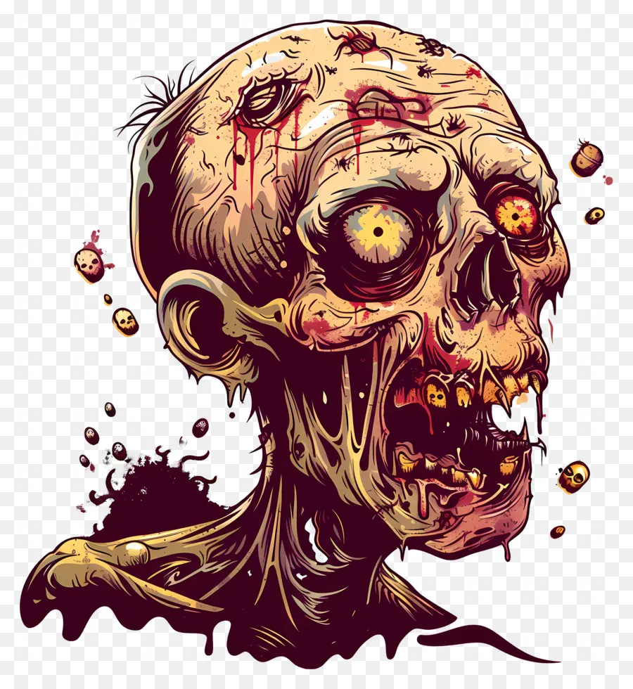 Cabeça Zombie，Zombie PNG