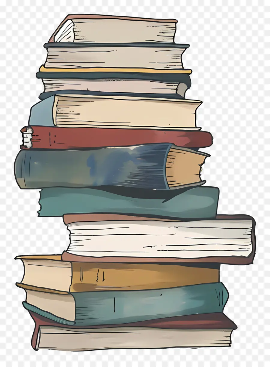 Pilha De Livros，Livros Antigos PNG