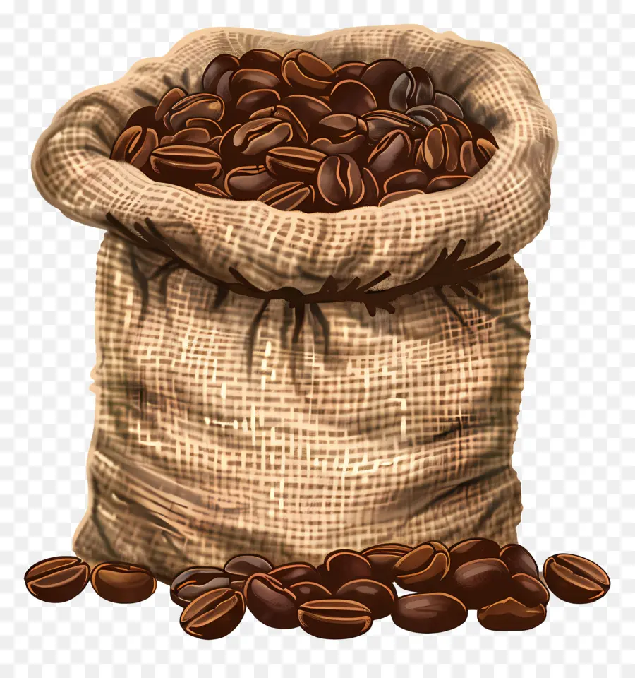 Grãos De Café，Saco De Estopa PNG