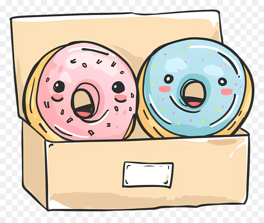 Caixa Com Rosquinhas，Doughnuts PNG