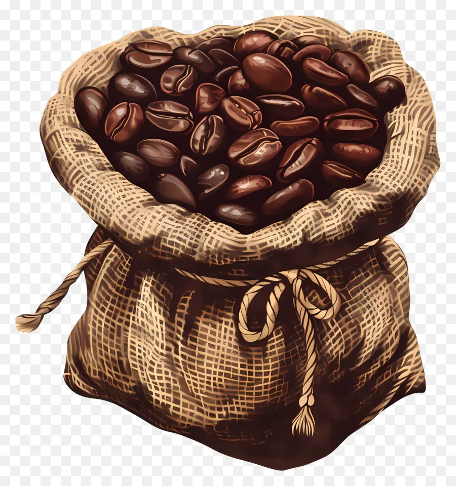 Grãos De Café，Saco De Estopa PNG