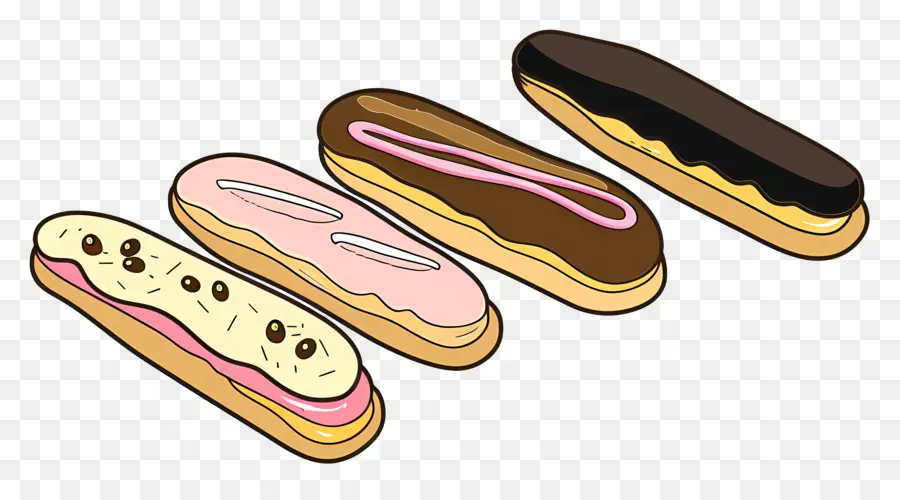 Éclairs，Pastelaria PNG