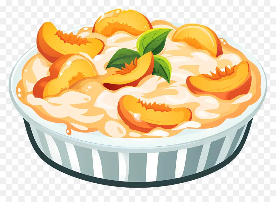 Peach Cobbler，Creme De Queijo PNG