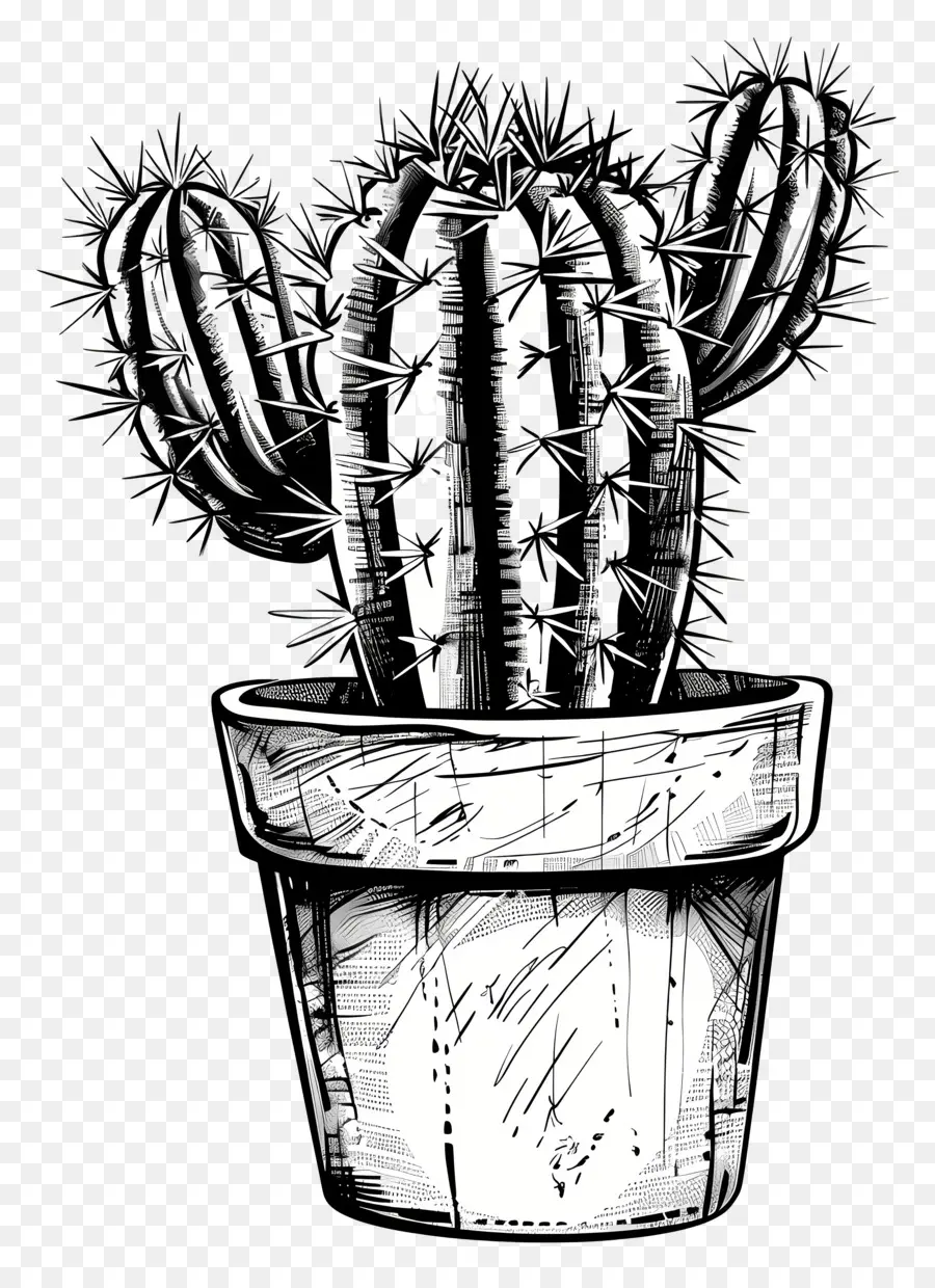 Cacto Na Panela，Cactus Desenho PNG