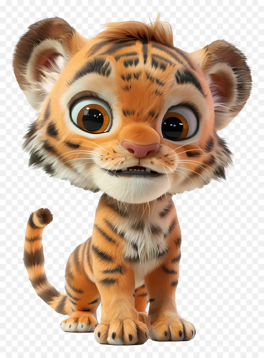 3d Tiger，Cartoon Tigre PNG