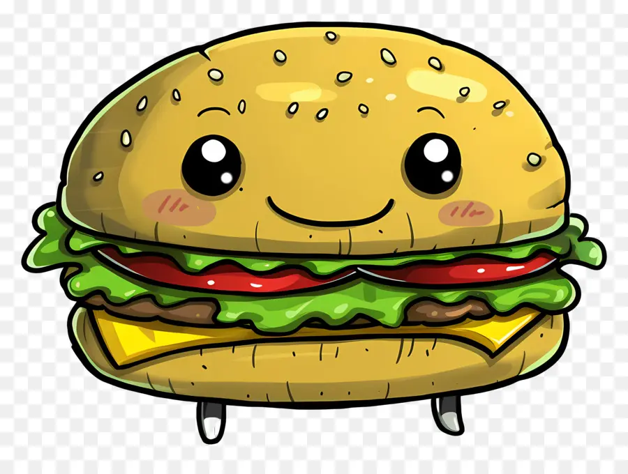 Cartoon Hamburger，Hamburger PNG