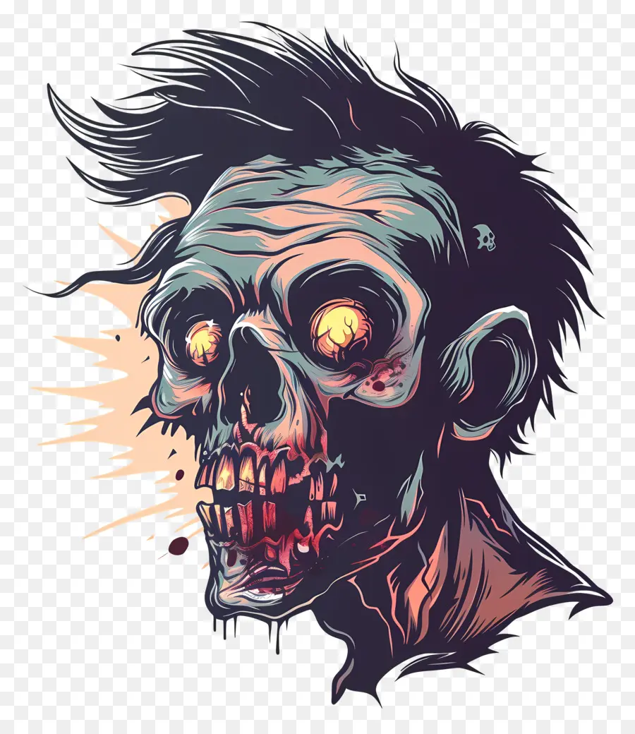 Cabeça Zombie，Zombie PNG