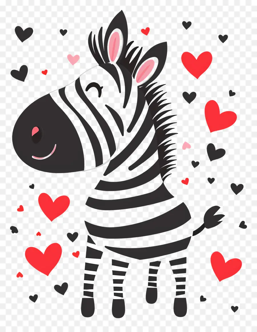 Zebra，Corações PNG