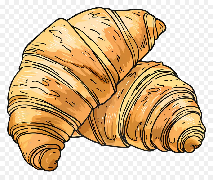 Croissants，Cozido PNG