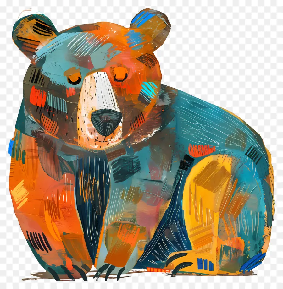 Urso，Urso Colorido PNG