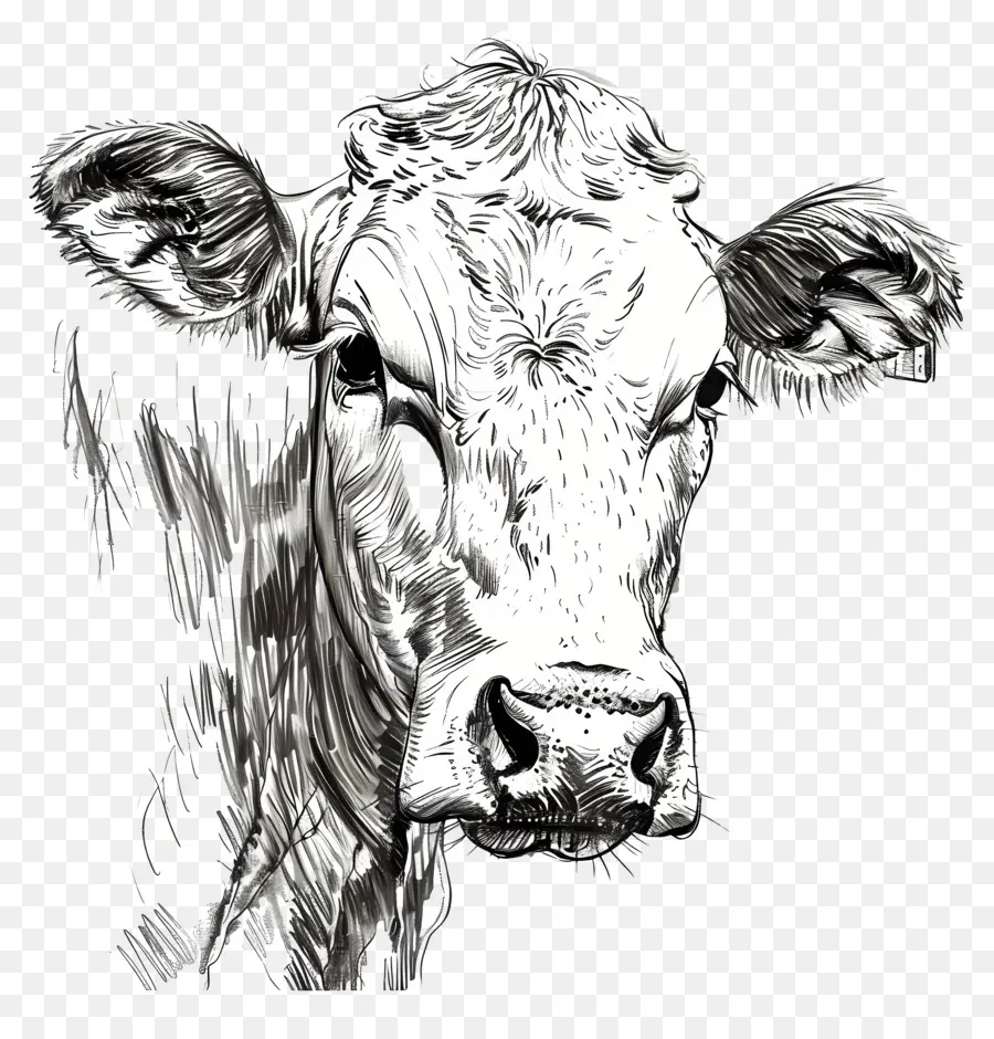 Cow，Preto E Branco PNG