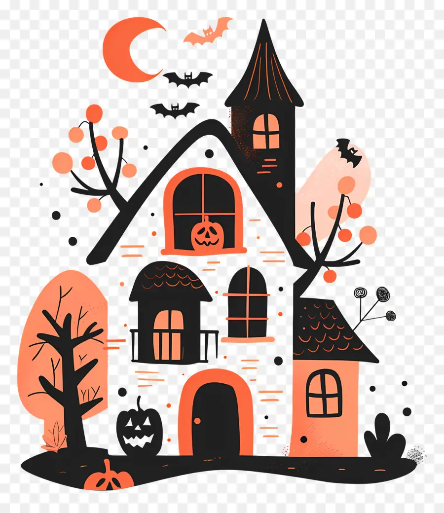 Casa De Halloween，Mansão Assombrada PNG