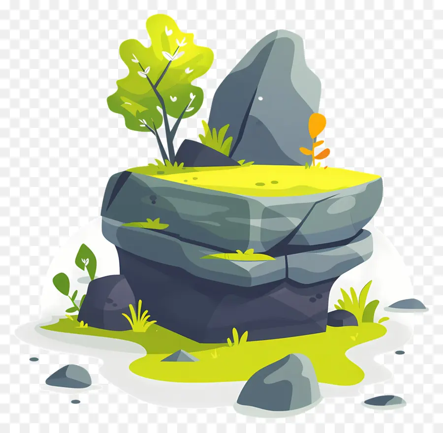 Rock Mossy，Cartoon PNG