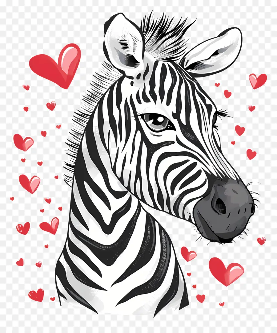 Zebra，Corações PNG