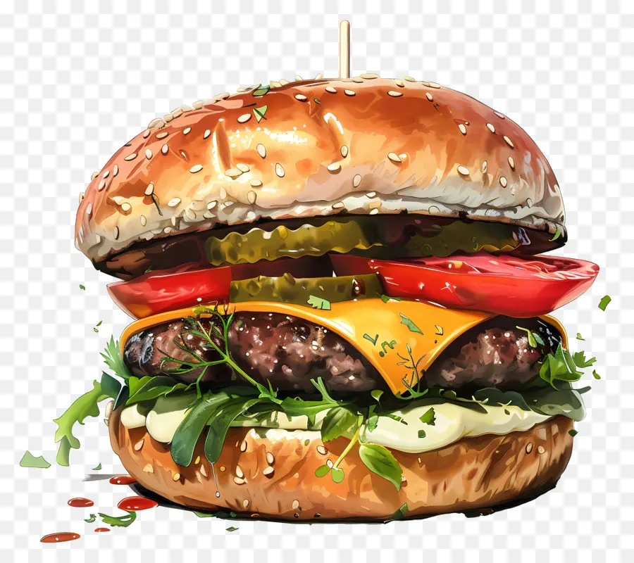 Cheeseburger，Burger PNG