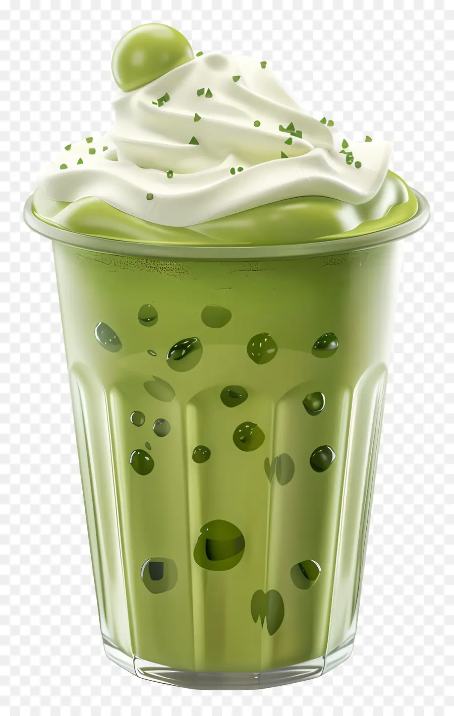 Bebida Matcha，Chantilly PNG