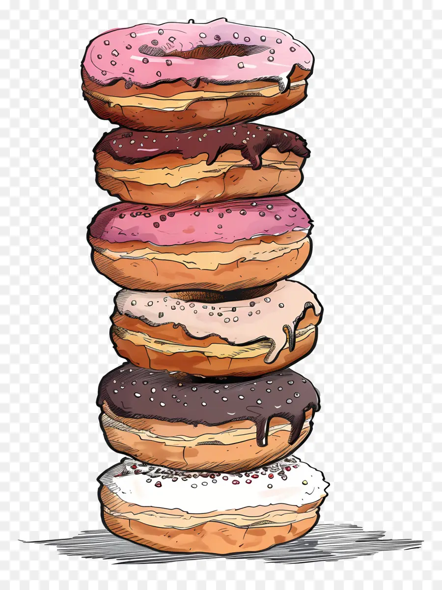 Pilha De Donuts，Donuts PNG