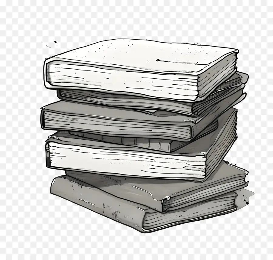 Pilha De Cadernos，Livros Antigos PNG