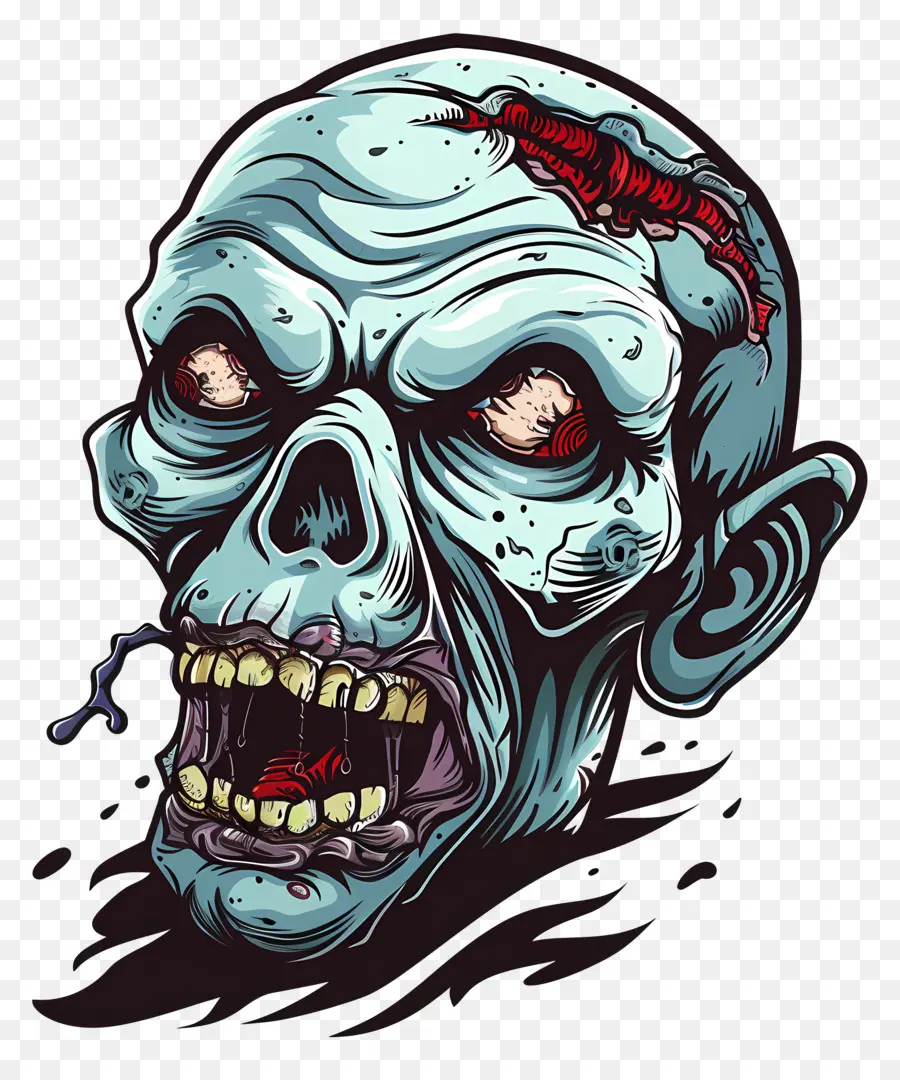 Cabeça Zombie，Zombie PNG