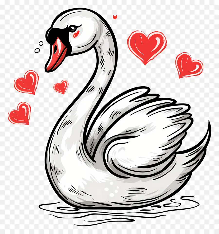 Swan，Corações PNG