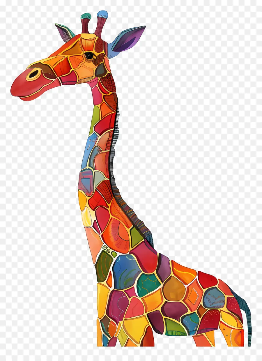 Girafa，Mosaico De Girafa PNG