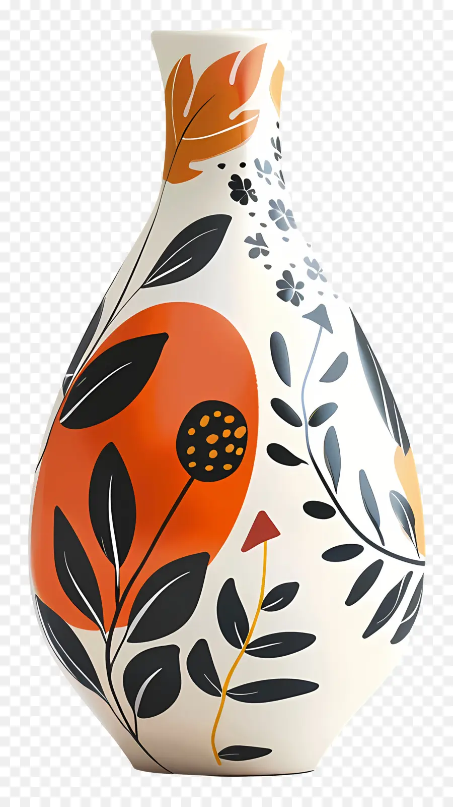 Vaso Decorativo，Design Floral PNG